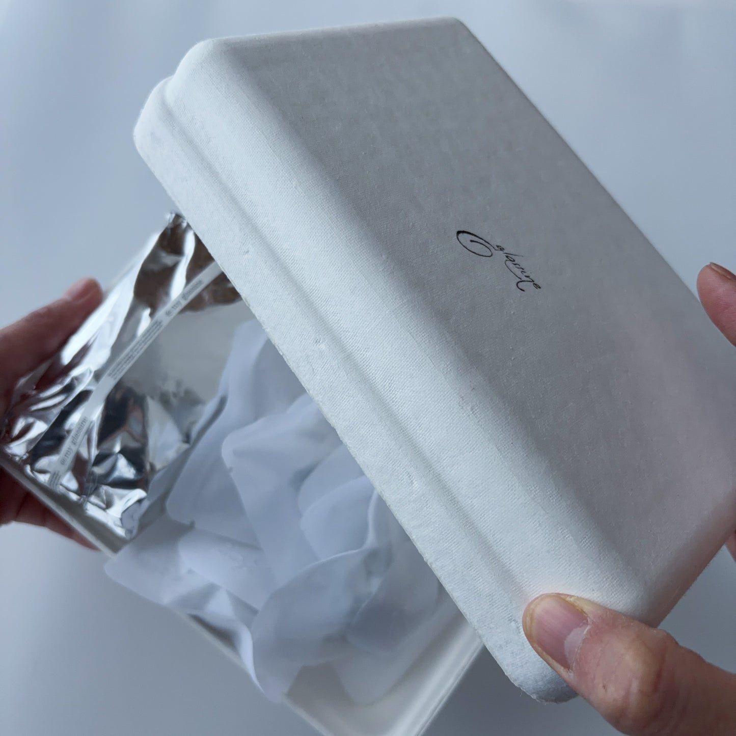 植物由来パルプ　お菓子BOX「もめん」＿有料サンプル品