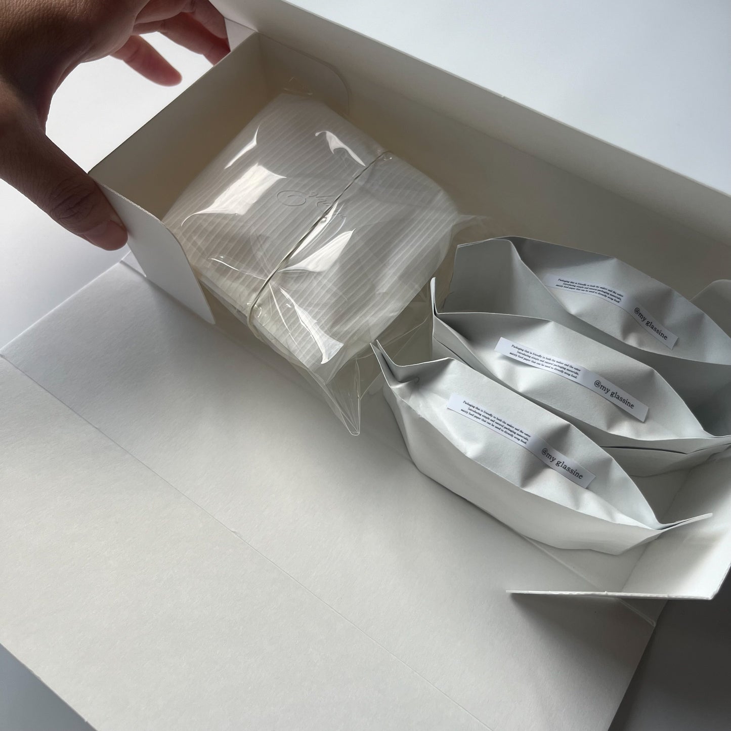 カップ（紙製スクエア型）＆箱SET