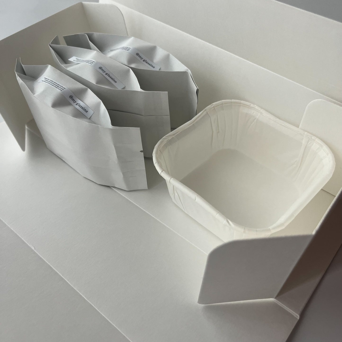 カップ（紙製スクエア型）＆箱SET