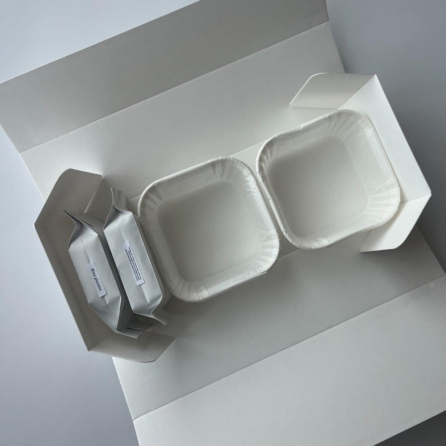 カップ（紙製スクエア型）＆箱SET