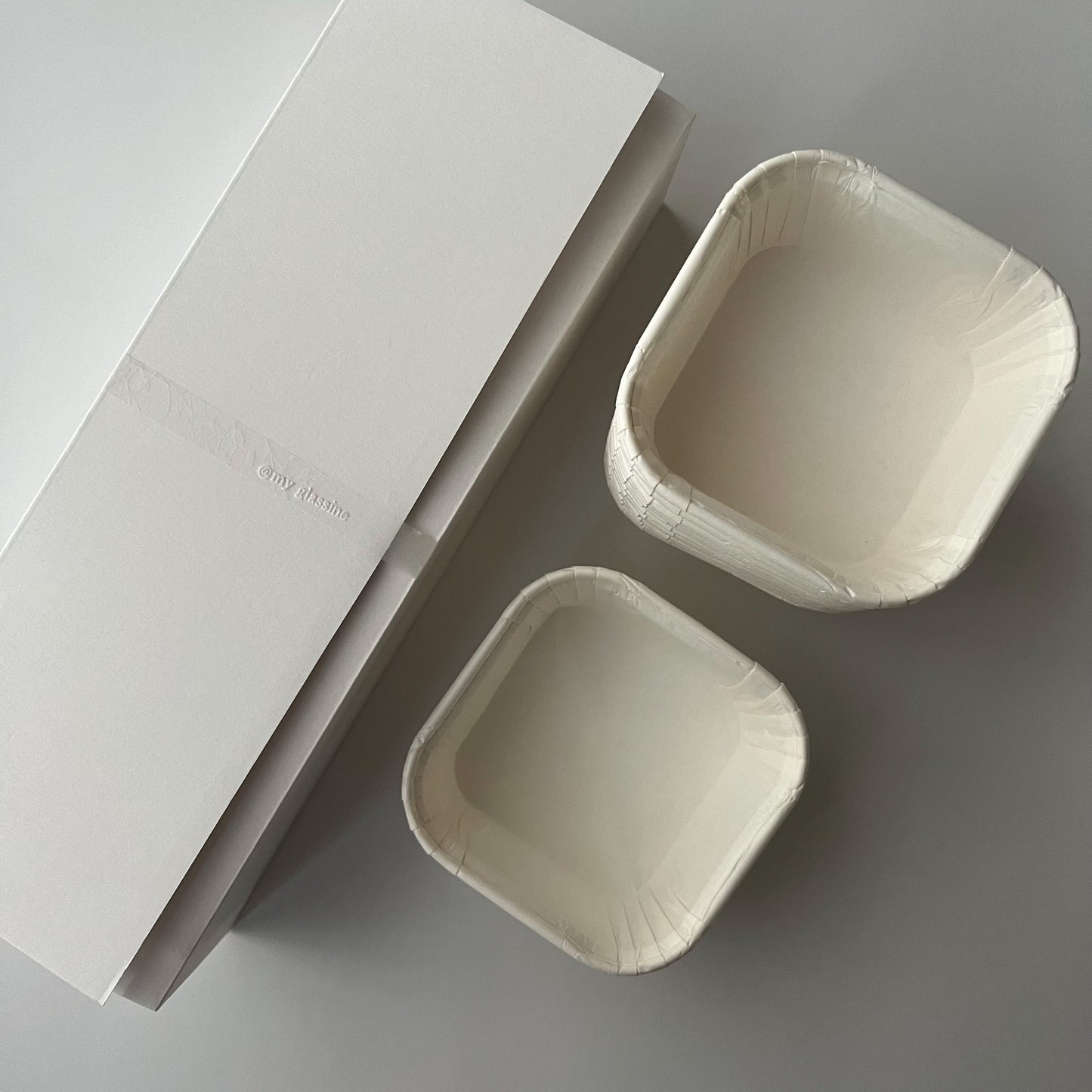 カップ（紙製スクエア型）＆箱SET