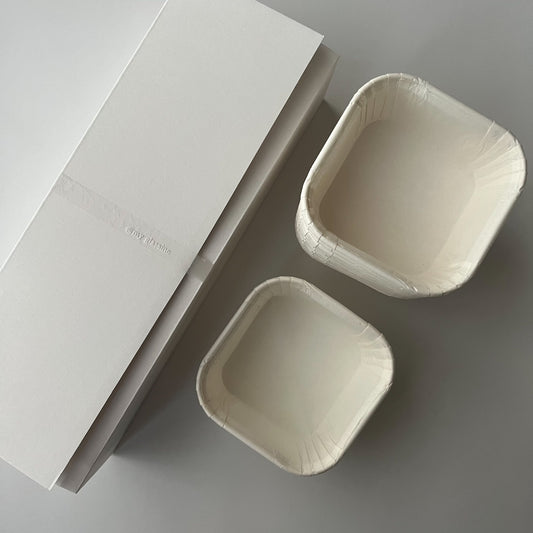 カップ（紙製スクエア型）＆箱SET