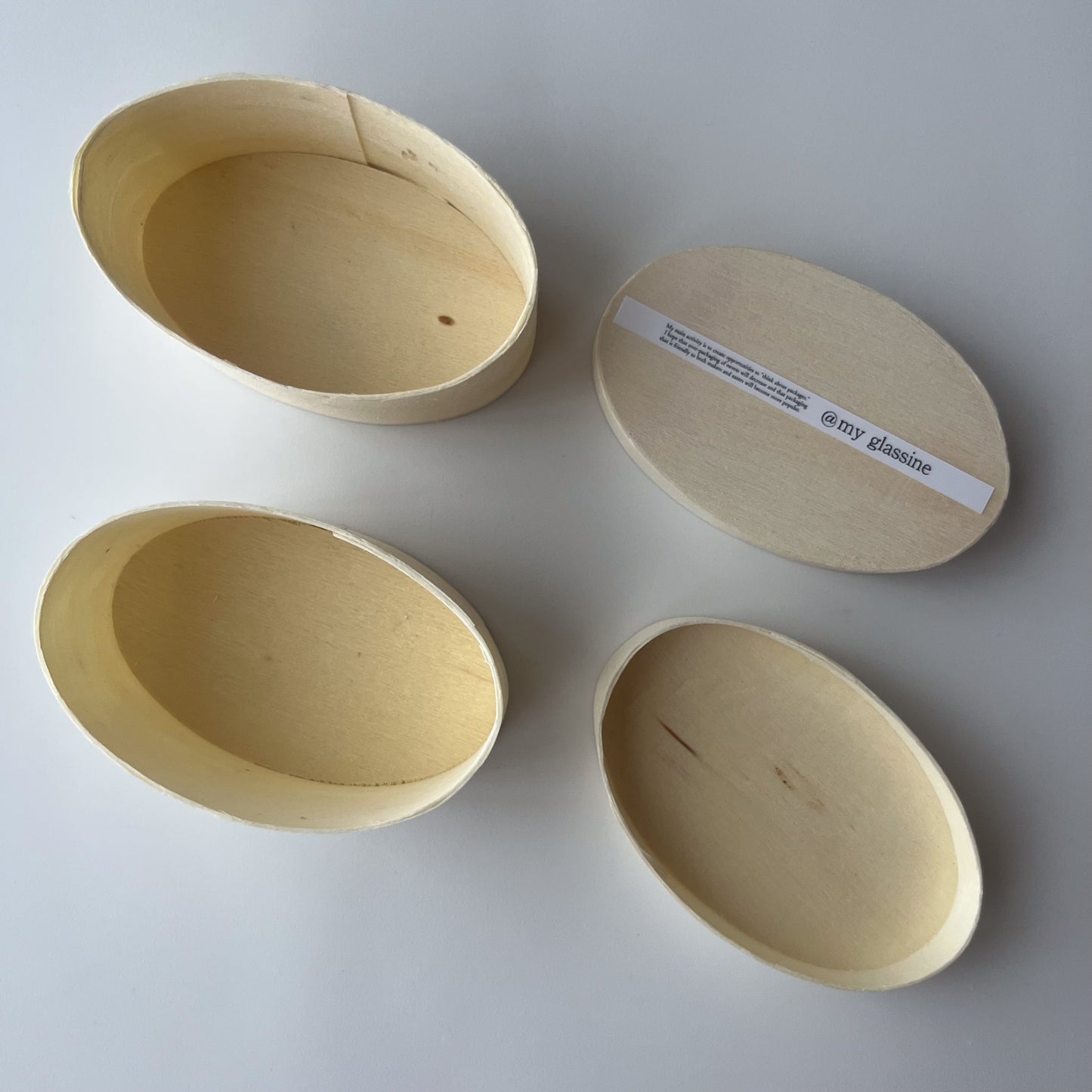 ポプラ木箱ミニ＜oval＞